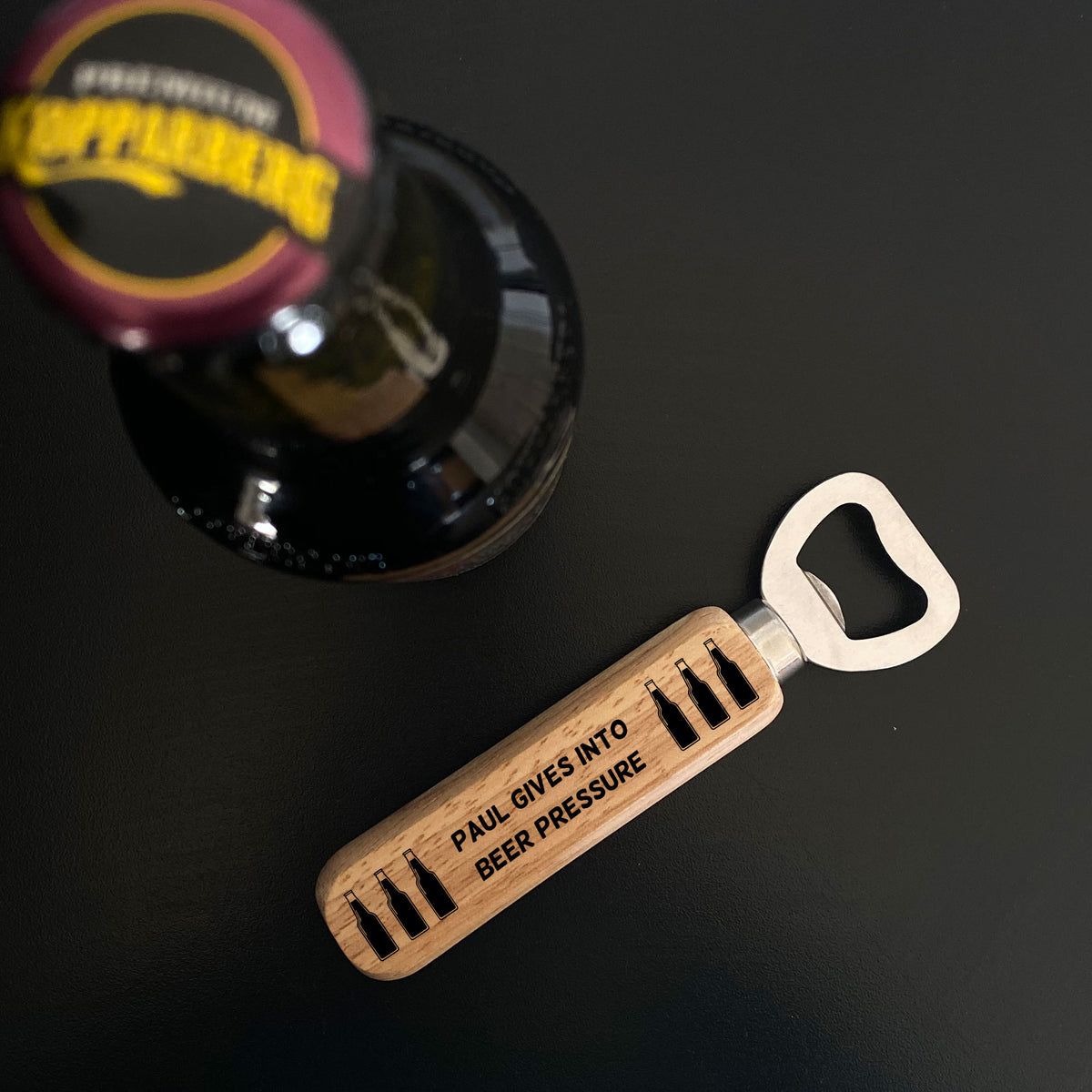 Personalsed Wooden Bottle Opener Brthday Gft For Husband Boyfrend