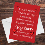 Funny 1st Anniversary Card Husband Wife Boyfriend Girlfriend
