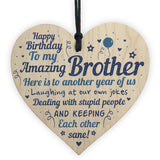 Birthday Gifts For Brother Wood Heart Gift From Sister Family