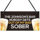 Personalised Funny Bar Sign And Plaques Man Cave Gifts For Him
