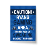 PERSONALISED Gaming Area Print Man Cave Games Room Sign