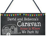 Shabby Chic Personalised Caravan Sign Home Decor Gift
