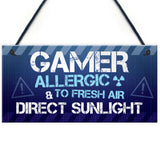 Novelty Gaming Sign Plaque Gamer Gifts For Son Brother Boys