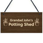 Personalised Potting Shed Sign Hanging Garden Shed Greenhouse