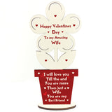 Valentines Day Gift For Wife Best Friend Wooden Flower Gift