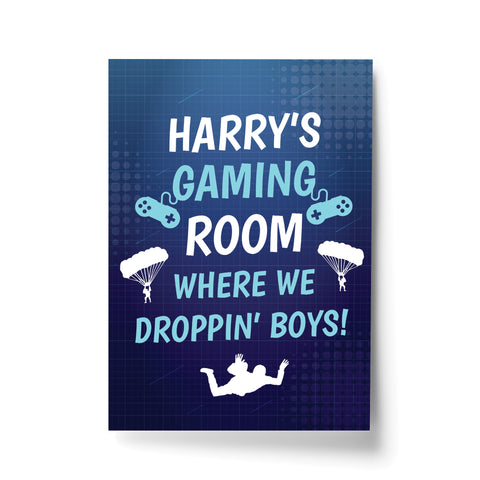 Gamer Lover Gift Print Gaming Sign For Boys Bedroom Man Cave