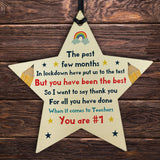 Cute Poem For Teacher Wooden Star Thank You Gift For Assistant