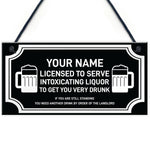 Novelty Bar Sign Licensed Home Bar Man Cave Pub Sign Gift
