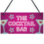 The Cocktail Bar Novelty Bar Signs And Plaques Home Bar Sign