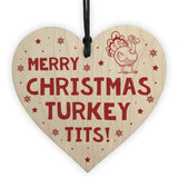 Merry Christmas Turkey Tits Novelty Xmas Friendship Gift