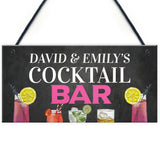 Personalised Cocktail Bar Hanging Bar Pub Home Bar Sign Gift