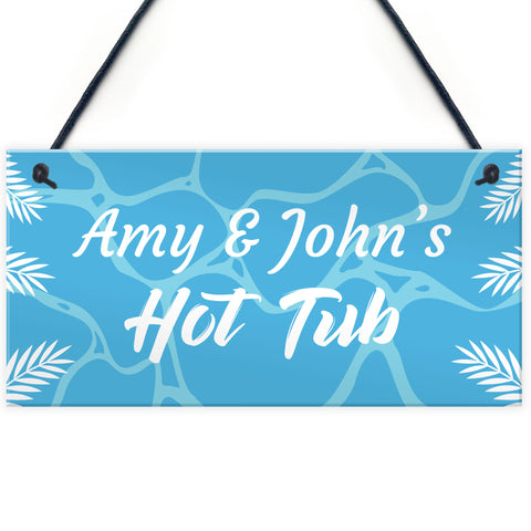 Personalised Hot Tub Plaques Novelty Hot Tub Accessories Garden