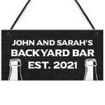 Personalised Backyard Bar Sign Garden Man Cave Shed Sign
