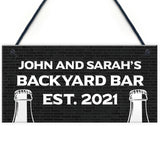 Personalised Backyard Bar Sign Garden Man Cave Shed Sign