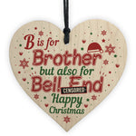 Christmas Funny Gifts For Brother Wooden Heart Gift From Sister