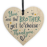 Best Friend Brother Gift Wood Heart Friendship Gift Birthday