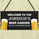 Beer Garden Personalised Sign For Man Cave Pub Bar Alcohol Gift