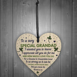 Thank You Gifts For Grandad Wood Heart Grandad Birthday Gift