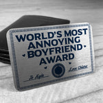 PERSONALISED Funny Wallet Insert For Boyfriend Valentines