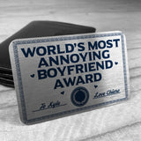 PERSONALISED Funny Wallet Insert For Boyfriend Valentines