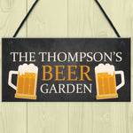 BEER GARDEN Sign For Man Cave Pub Bar Personalised Gift