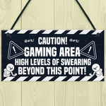 Funny Rude Gaming Sign Gamer Gift For Son Brother Xmas Birthday