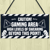 Funny Rude Gaming Sign Gamer Gift For Son Brother Xmas Birthday