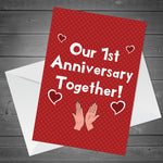 Our First 1st Anniversary Card For Him Her Boyfriend Girlfriend