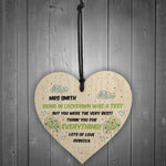 Gift For Teacher Assistant In Lockdown Personalised Wood Heart