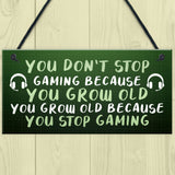 Games Room Novelty Gamer Sign For Boys Bedroom Man Cave Gift