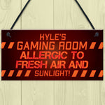 Gaming Sign Funny Gamer Gift For Son Brother Christmas Birthday