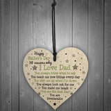 Reasons Why I Love Dad Wood Heart Fathers Day Gift From Daughter