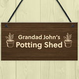 Personalised Potting Shed Sign Hanging Garden Shed Greenhouse