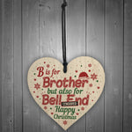 Christmas Funny Gifts For Brother Wooden Heart Gift From Sister