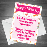 Funny GRANDAD Birthday Card Handmade Card For Him
