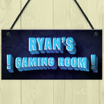 Gaming Room Sign PERSONALISED Man Cave Boys Bedroom Sign