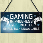 Funny Rude Gaming Sign Gift For Son Brother Christmas Birthday