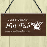 Personalised Hot Tub Sign Garden Backyard Decor Hot Tub Gifts