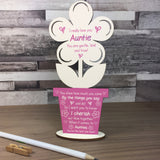 Auntie Poem Personalised Birthday Gift For Auntie Sister Flower