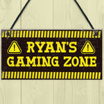 Gaming Zone Shabby Chic Sign Gamer Gift For Men Boys Bedroom