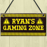 Gaming Zone Shabby Chic Sign Gamer Gift For Men Boys Bedroom