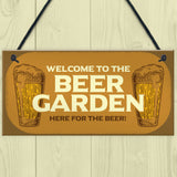 Funny Beer Garden Sign Home Bar Man Cave Garden Plaque Beer