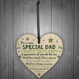 Novelty Gift For Dad Wooden Hanging Heart Gift For Fathers Day