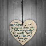 Handmade Brother Birthday Gifts From Sister Family Wooden Heart