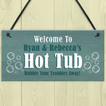 Hot Tub Personalised Plaques Novelty Home Decor Gifts Garden
