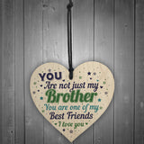 Novelty Brother Friendship Christmas Gifts Wooden Heart Plaque