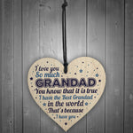 Birthday Christmas Gift For Grandad Handmade Wooden Heart Sign