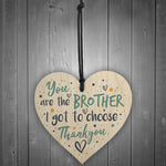 Best Friend Brother Gift Wood Heart Friendship Gift Birthday