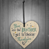 Best Friend Brother Gift Wood Heart Friendship Gift Birthday