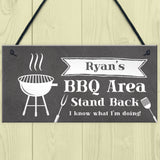Personalised BBQ Area Sign Novelty Garden Decor Signs Barbecue
